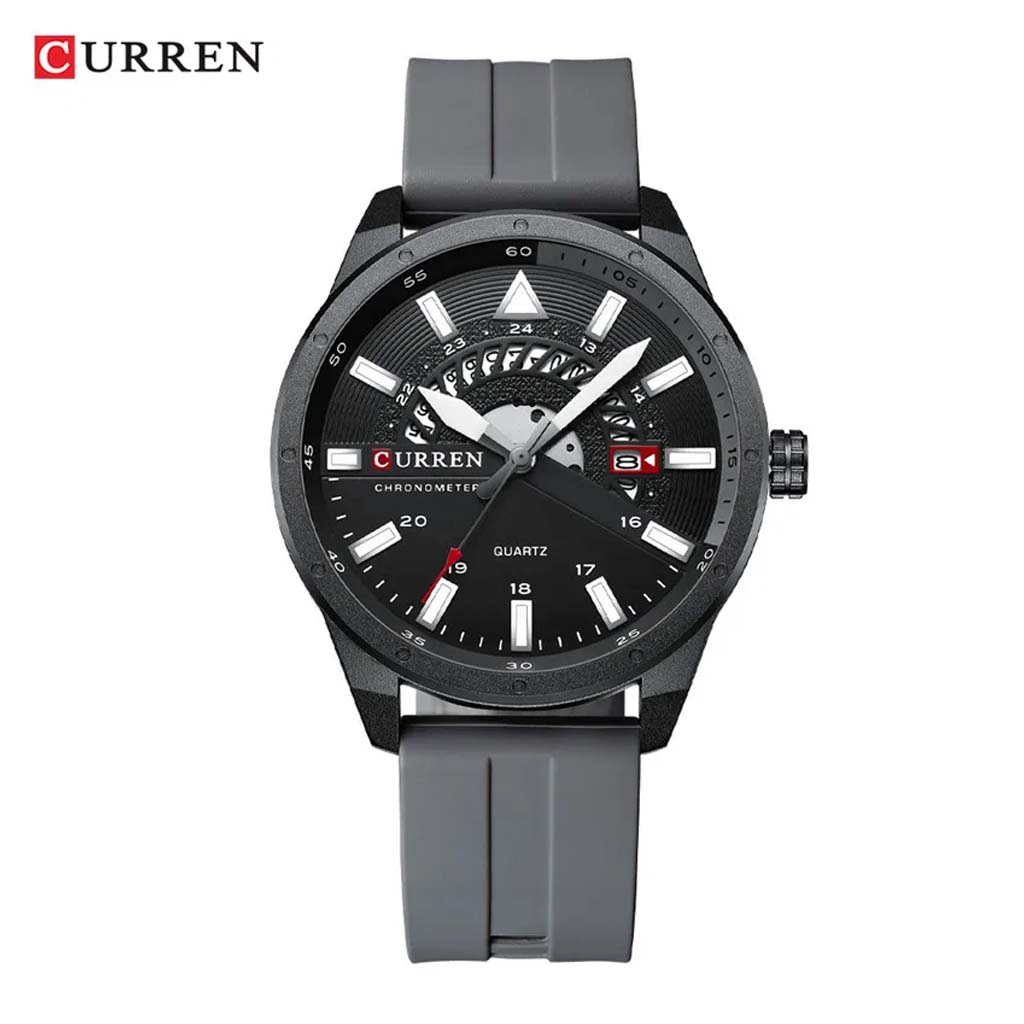 Curren Men Watch C8421 Silver Black