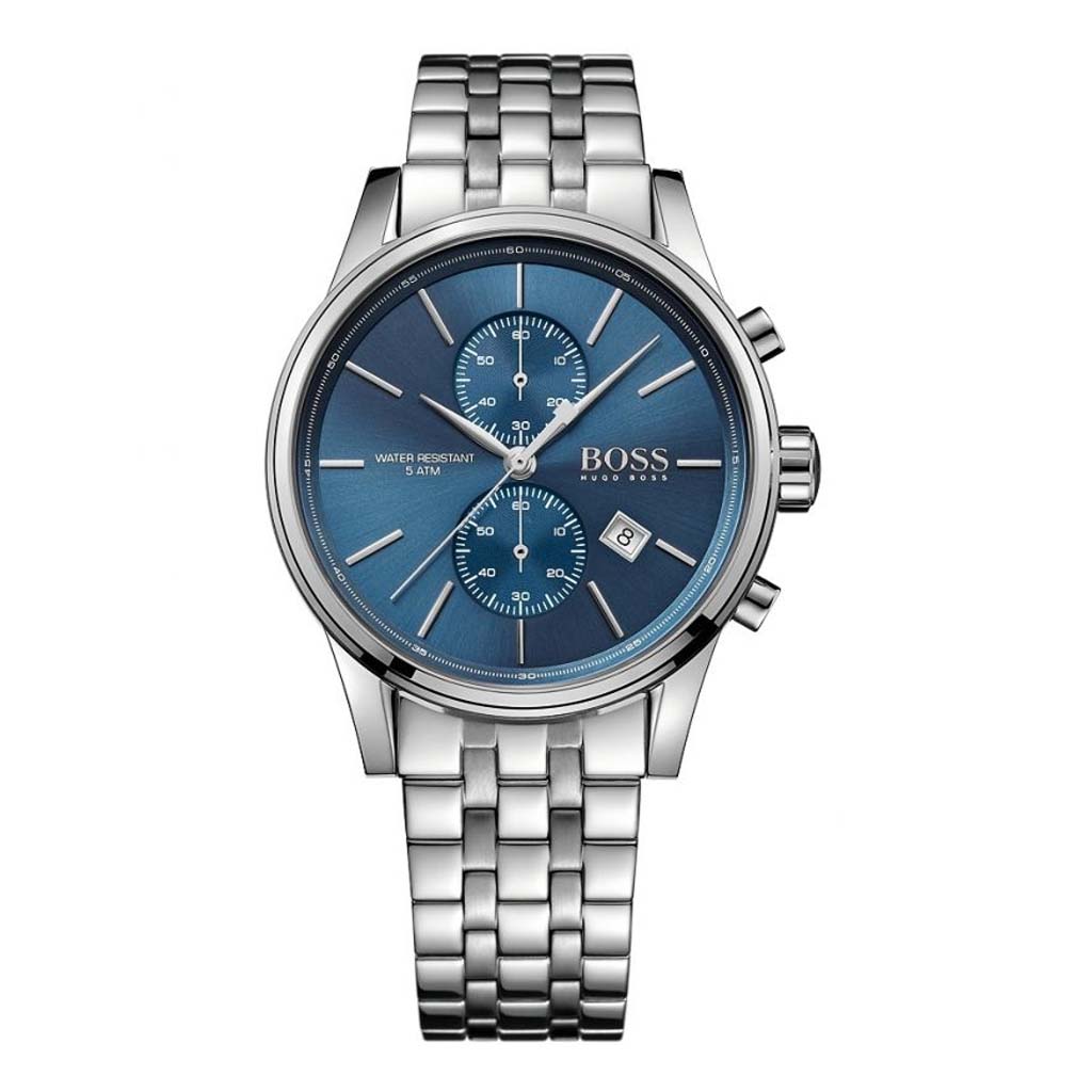 Hugo Boss Men’s Chronograph Quartz Stainless Steel Blue Dial 41mm Watch 1513384