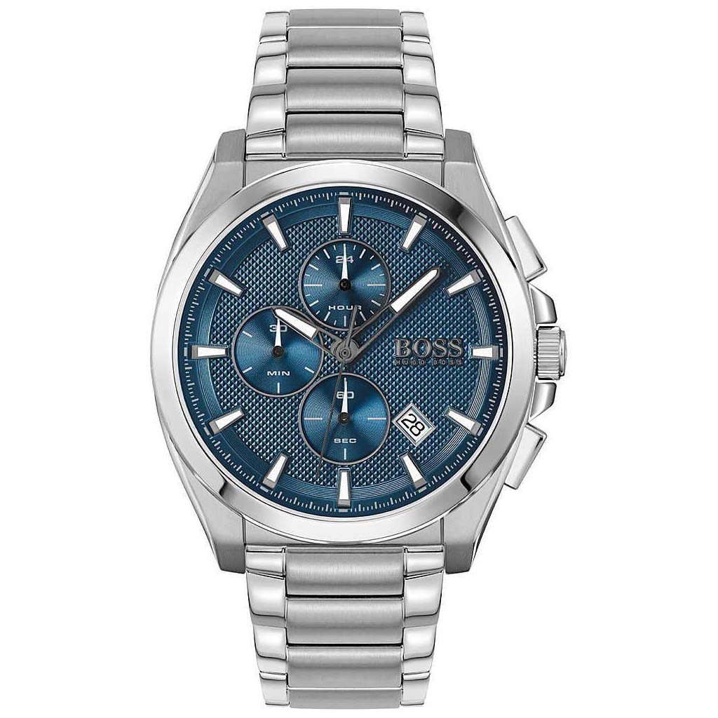 Hugo Boss Mens Wristwatch HUGO BOSS CHAMPION 1513884 Chrono Stainless Steel Blue