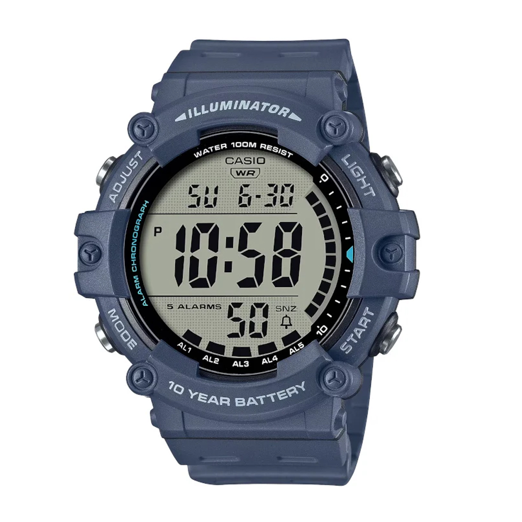 CASIO WIDE FACE 10-YEAR BATTERY DIGITAL WATCH AE-1500WH-2AV, AE1500WH