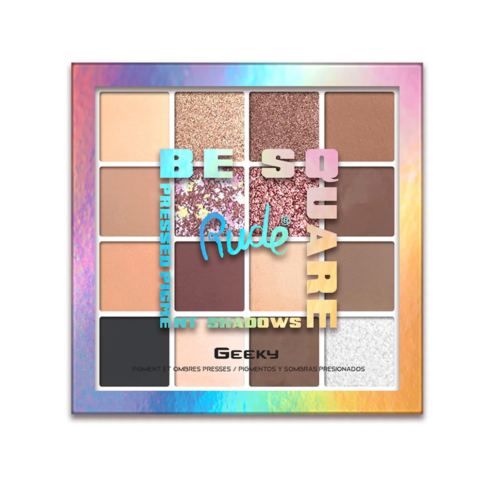 Rude Be Square Pressed Pigments &amp; Shadows - Geeky