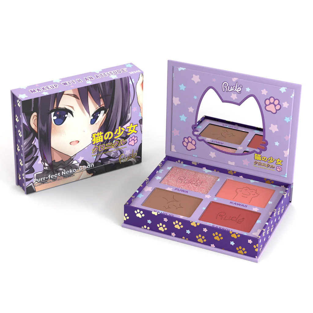 Rude Manga Face Palette (Blush - Highlighter - Contour )