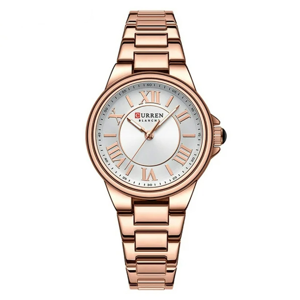 Curren Watch Women C9091L Rose Gold and White