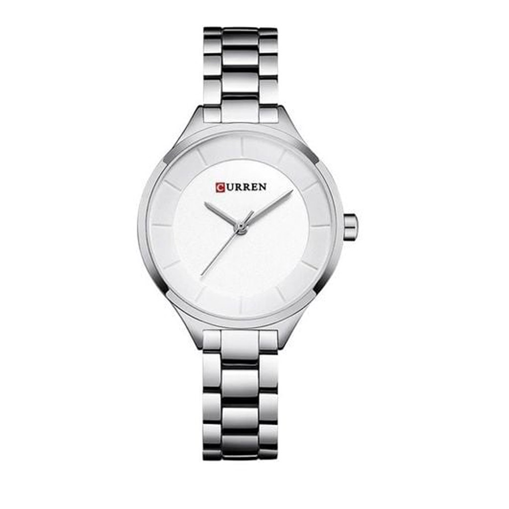 Curren Watch Women C9015L Silver and White