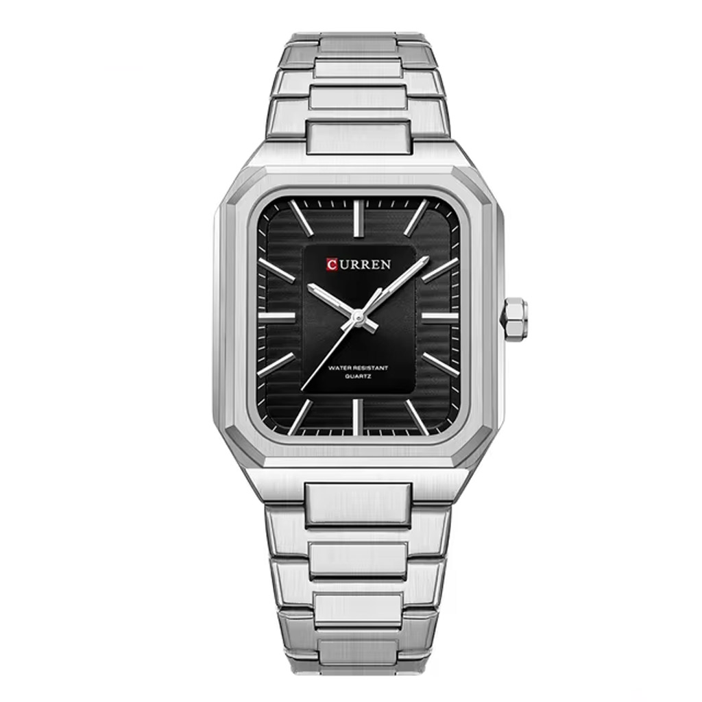 Curren Watch Men m8457 Silver &amp; Black