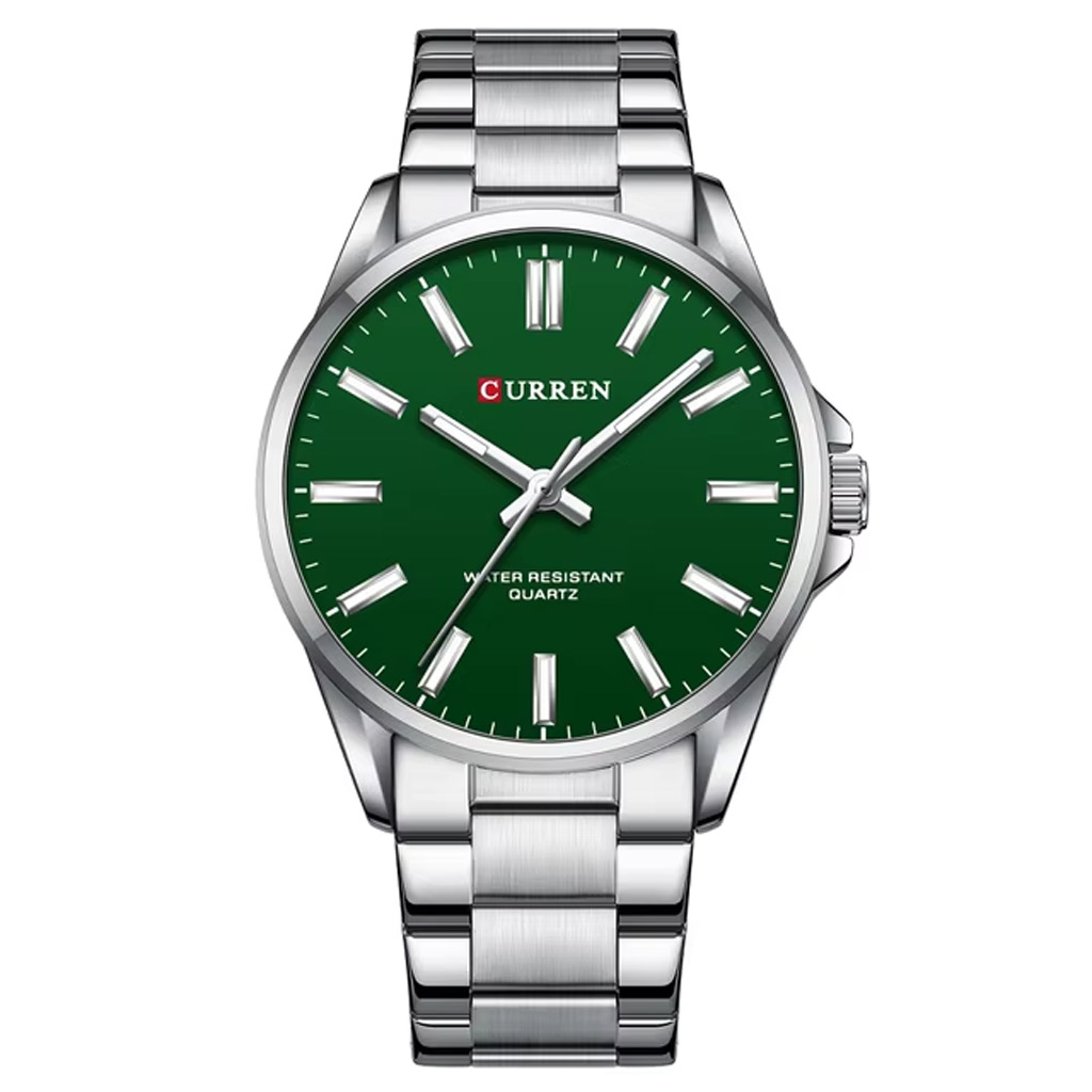 Curren Watch Men C9090G Silver &amp; Green