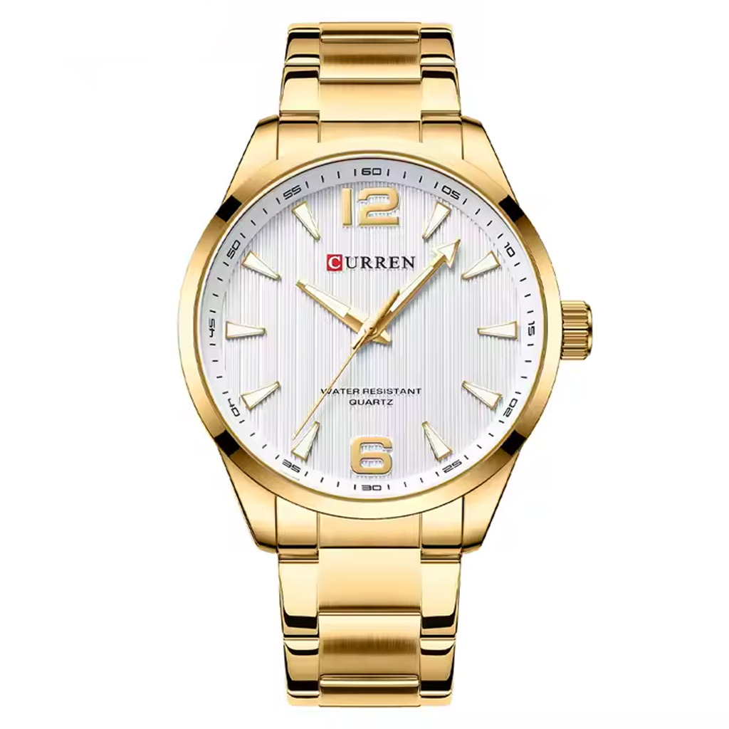 Curren Men Watch m8434 Gold &amp; White