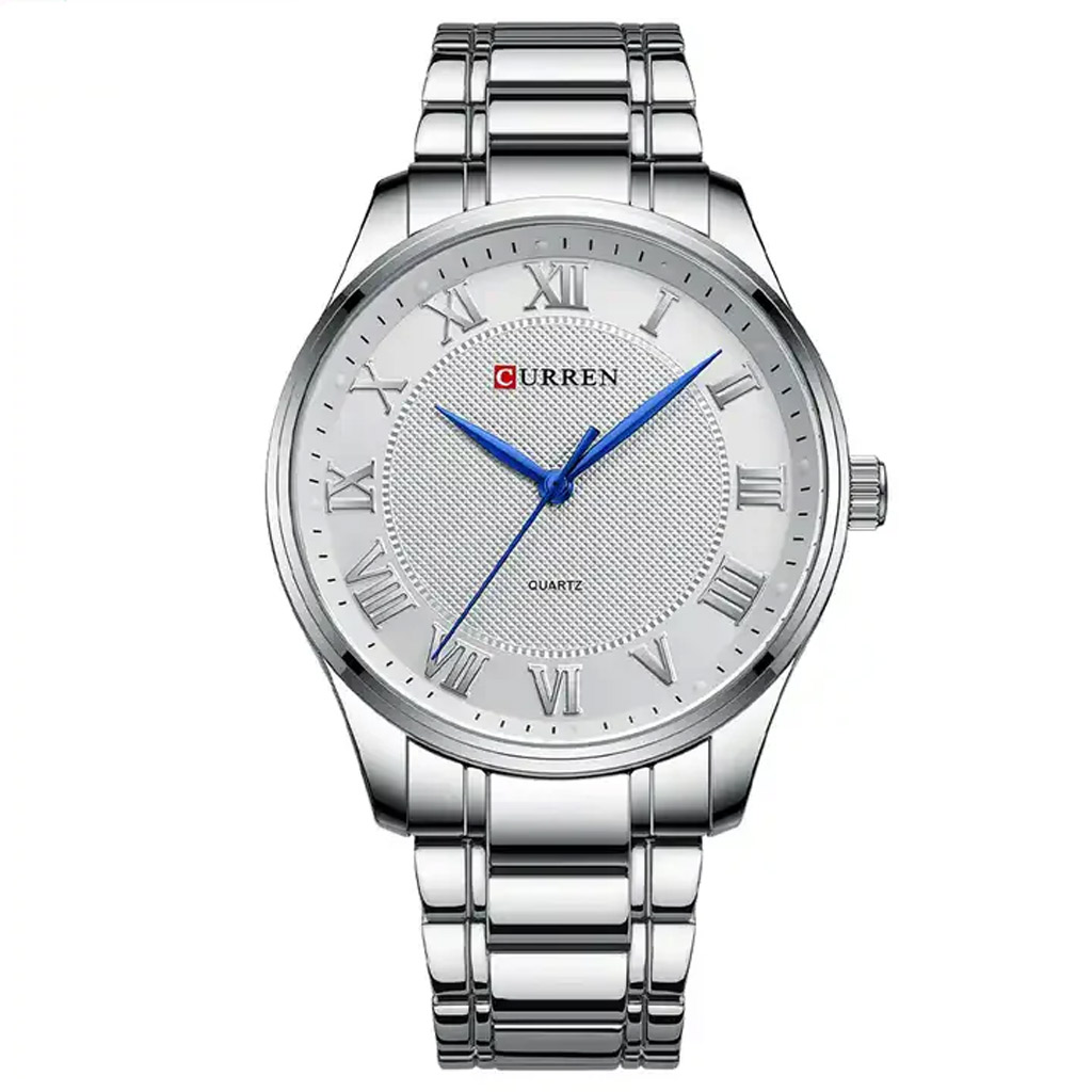 Curren Men Watch m8409 Silver &amp; White