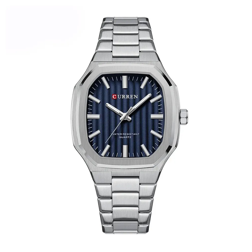 Curren Watch Men m8458 Silver &amp; Blue