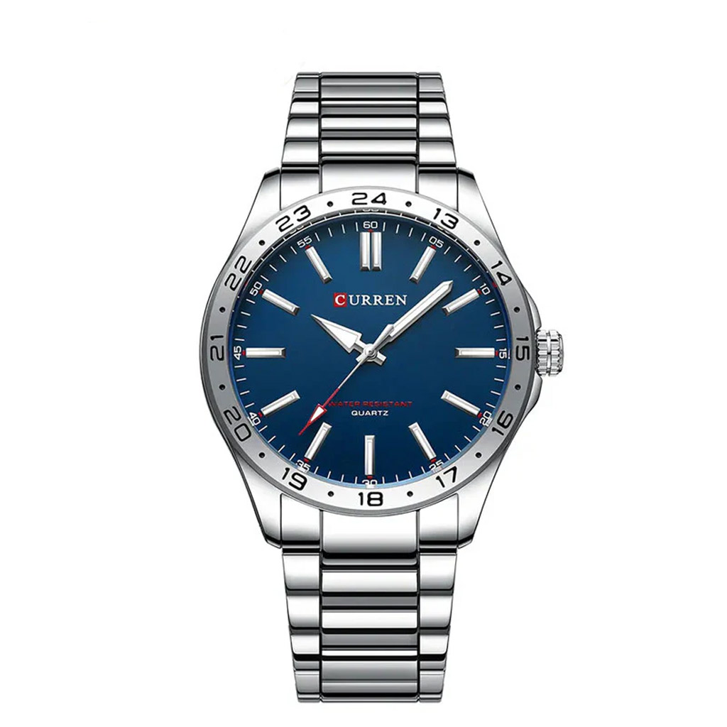 Curren Men Watch m8452 Silver &amp; Blue