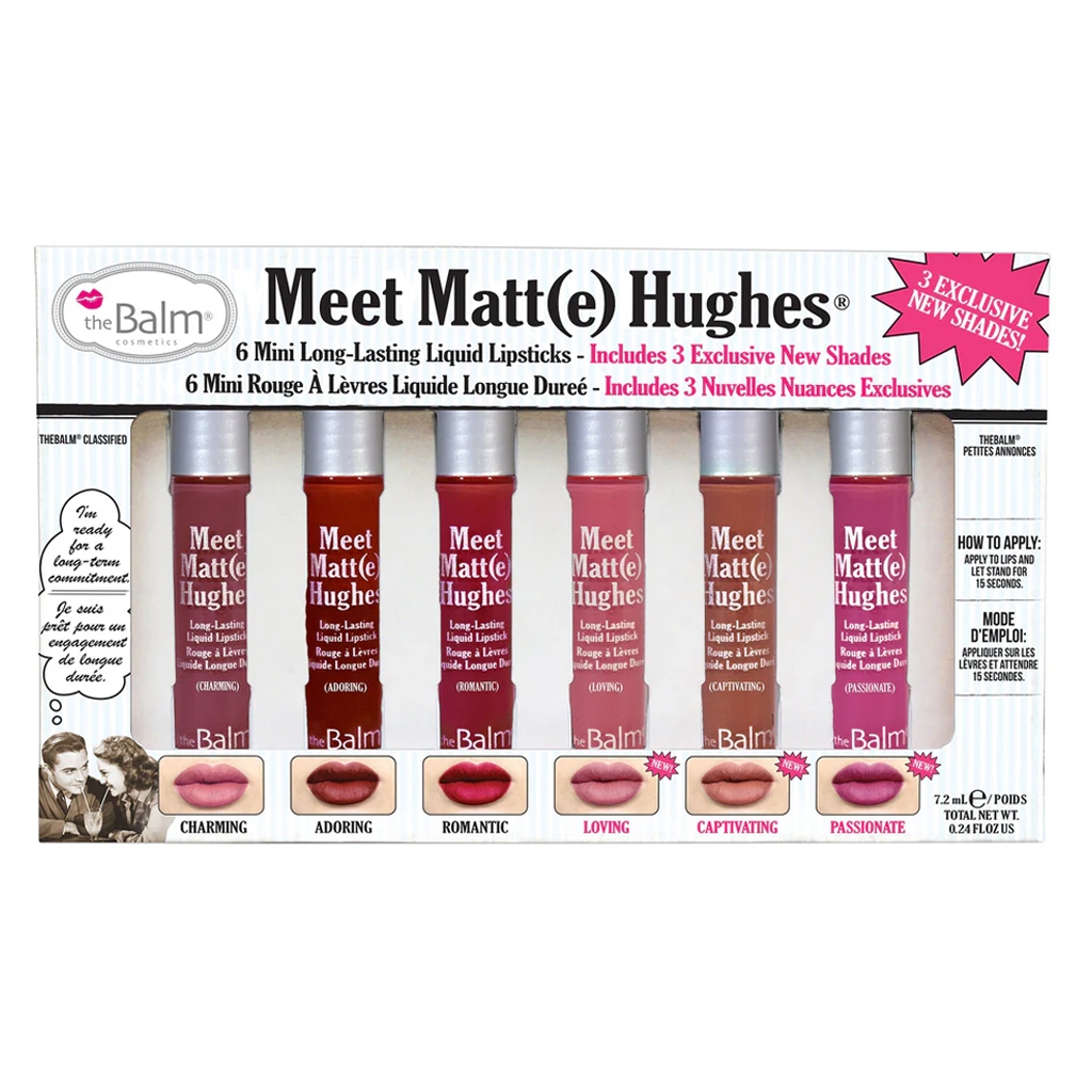 The Balm -  Meet Matte Hughes  6 Mini Long Lasting Liquid Lipstick Set V3