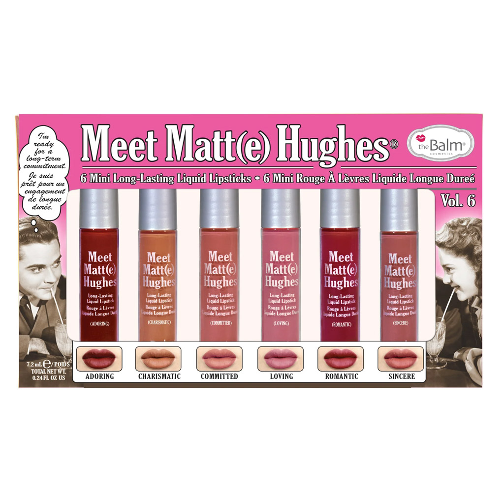 The Balm - Meet Matt Hughes 6 Mini Long Lasting Liquid Lipstick Set V6