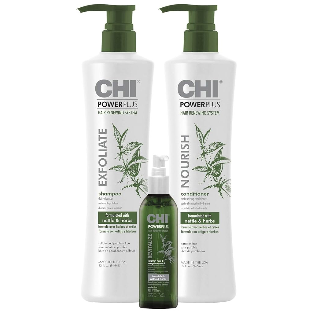 CHI Powerplus Starter Kit with Shampoo, Conditioner and Scalp Treatment