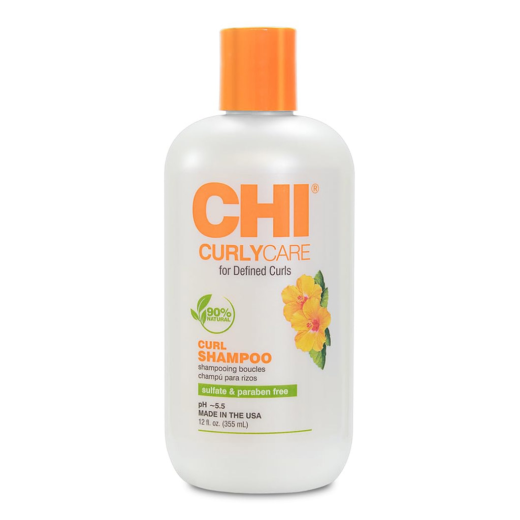 CHI CurlyCare Curl Shampoo, Hydrates Curls, Reduces Frizz &amp; Increases Elasticity &amp; Strength 12 Oz