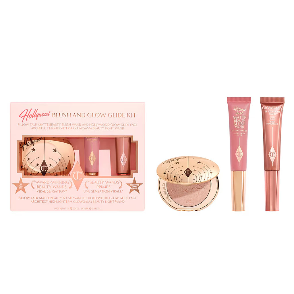 Charlotte Tilbury  Hollywood blush and glow glide kit in beauty Kit شارلوت تيلبوري هوليدو بلش آند جلام بيوتي طقم