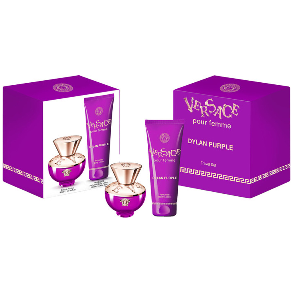 VERSACE Dylan Purple EDP Set 2 Pcs 50ML EDP + 100ML Body Lotion