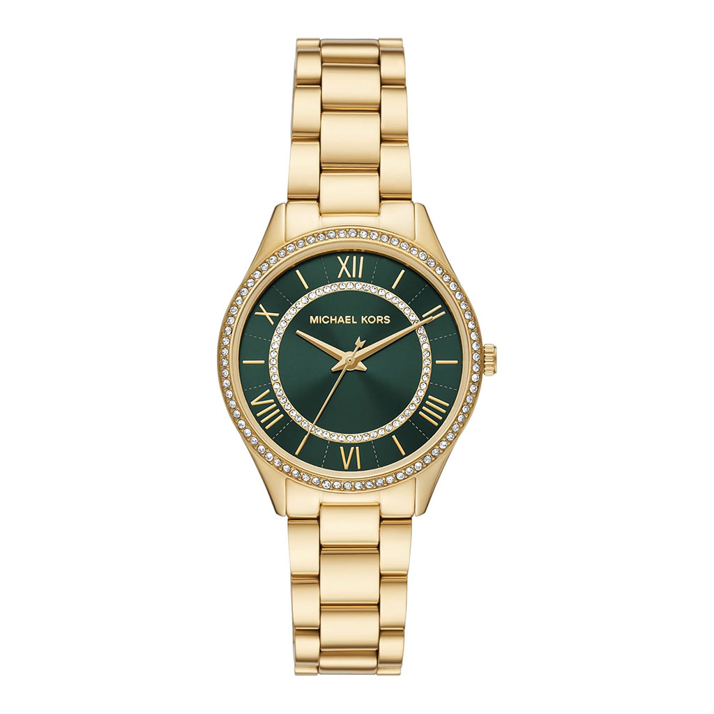 Michael Kors Lauryn Green Dial Ladies Watch- MK4737