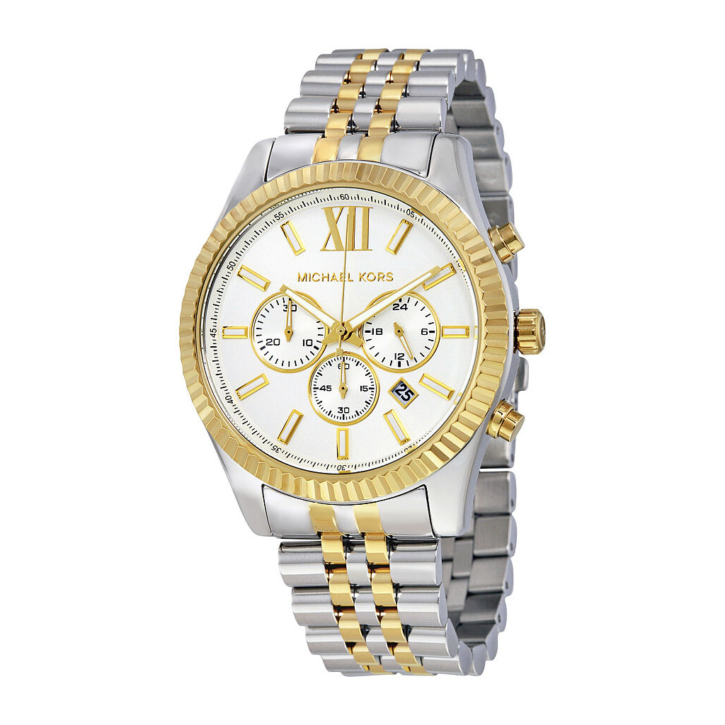 Michael Kors Lexington Chronograph White Dial Men's Watch Item No. MK8344