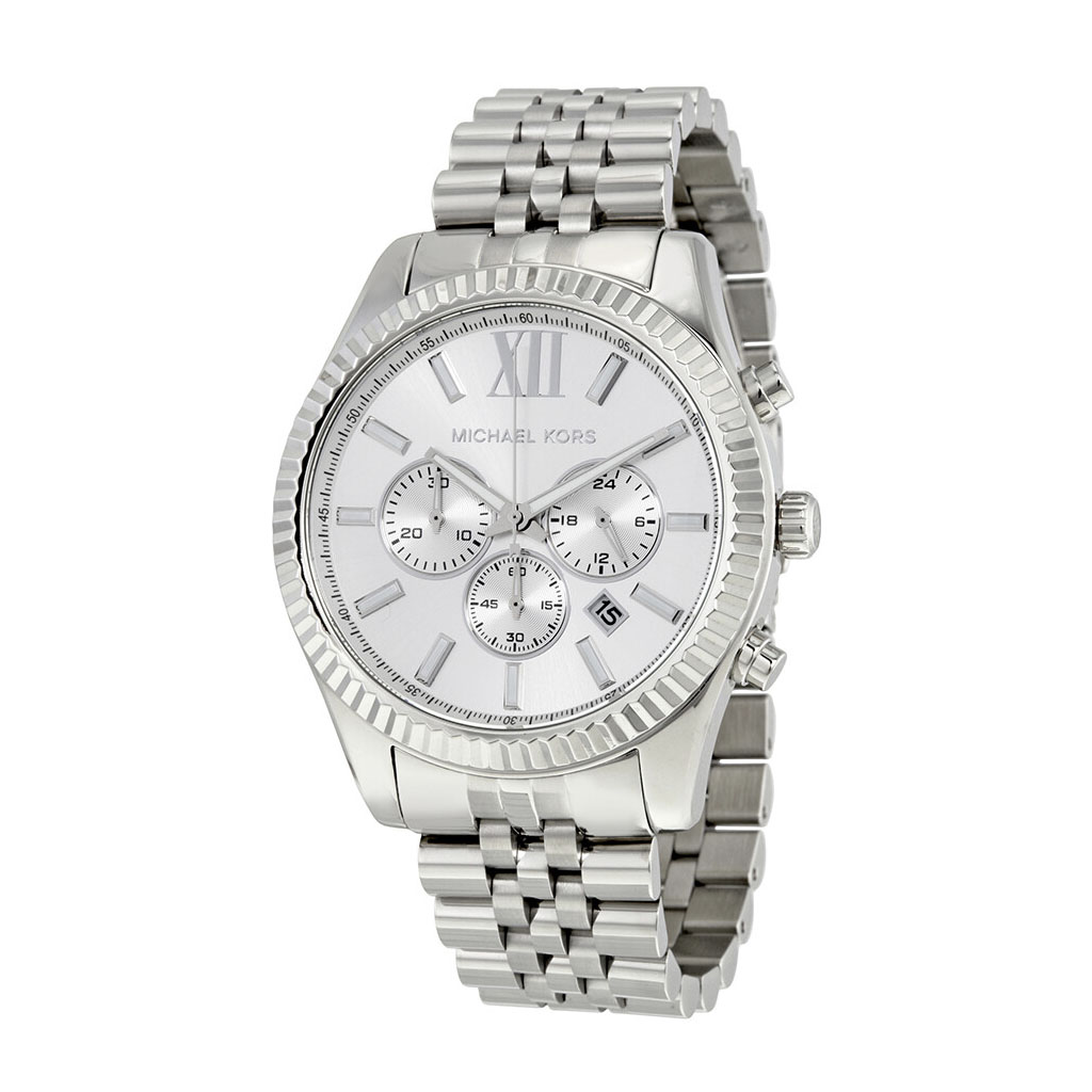 Michael Kors Lexington Chronograph Silver Dial Men's Watch Item No. MK8405