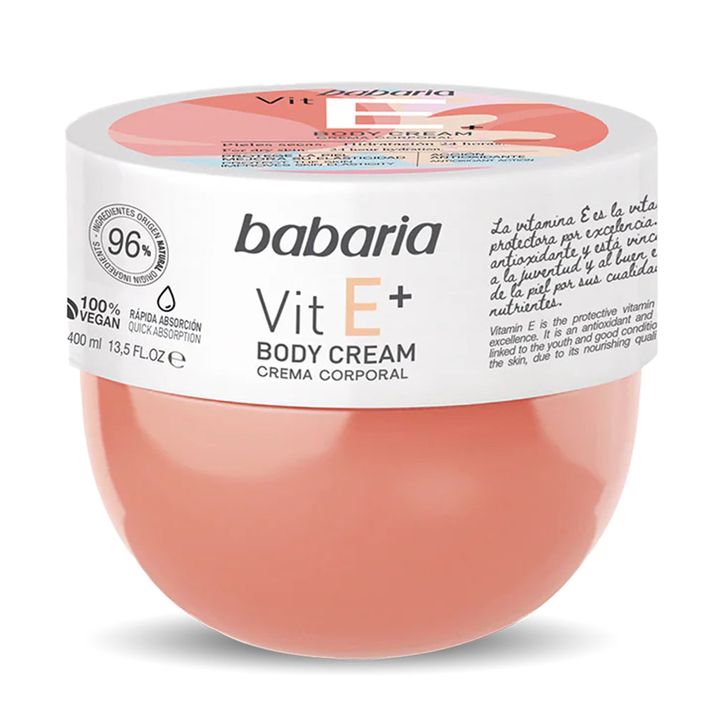 BABARIA VIT E+ BODY CREAM 400ML - كريم الجسم المرطب بفيتامين E