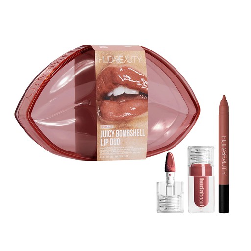 Huda Beauty - Juicy Bombshell Lip Duo PINK KIT