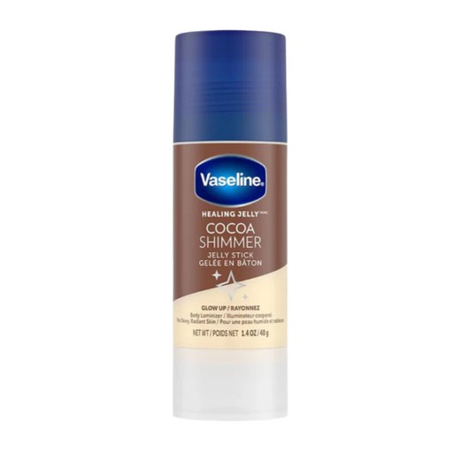 Vaseline Cocoa Shimmer Jelly Stick Cocoa Butter شيمر جيلي ستيك بزبدة الكاكاو من فازلين 40 جرام 