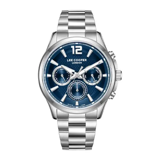 LEE COOPER Silver Metallic Bracelet - LC08396.390 Men Watch