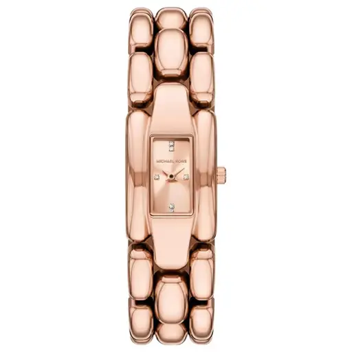 Michael Kors Hally Quartz Rose Gold Dial Ladies Watch