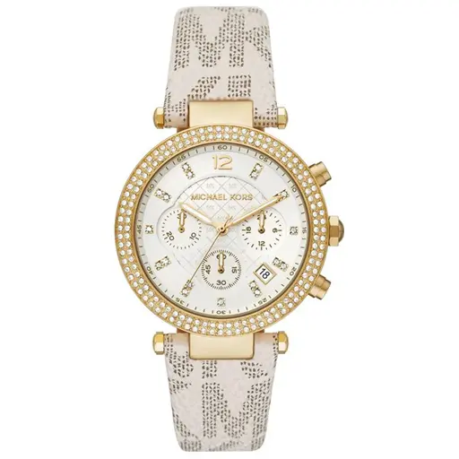 Michael Kors Analog Women's Watch Gold Plated Plastic Strap