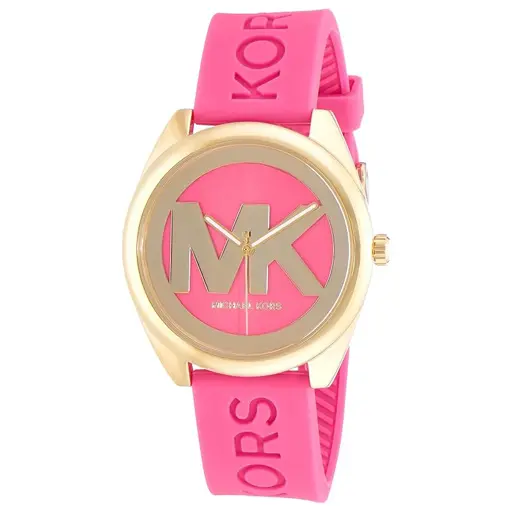 Michael Kors Janelle Jan Bright Pink & Gold Watch MK7349