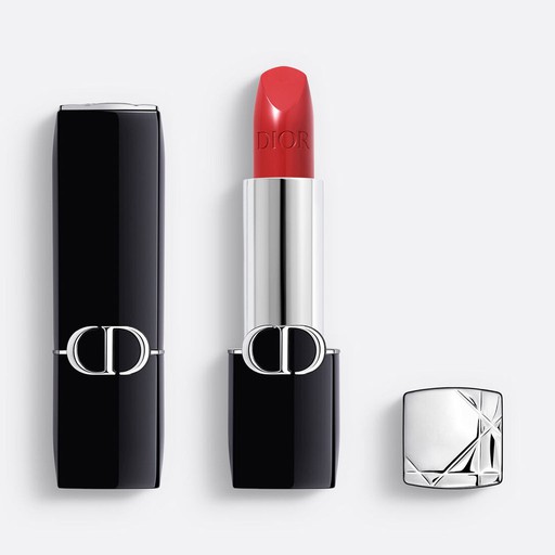 Dior Rouge Couture Color Lipstick Satin Finishes - Hydrating Floral Lip Care - Long Wear