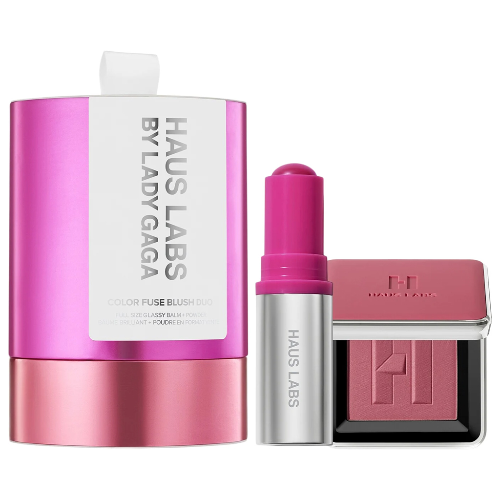 Haus Labs Color Fuse Duo Balm + PWD - Blush som pudder og creme