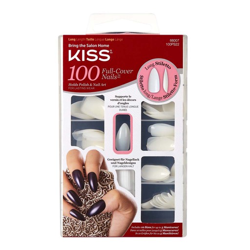 Kiss 100 Full Cover Nails Long Stiletto