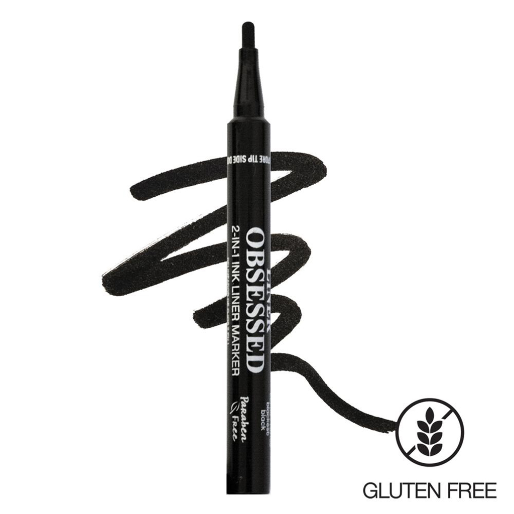 PALLADIO Liner Obsessed 2 In 1 Liner Marker Blackest Black