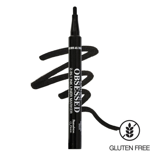 [ELF03] PALLADIO Liner Obsessed 2 In 1 Liner Marker Blackest Black