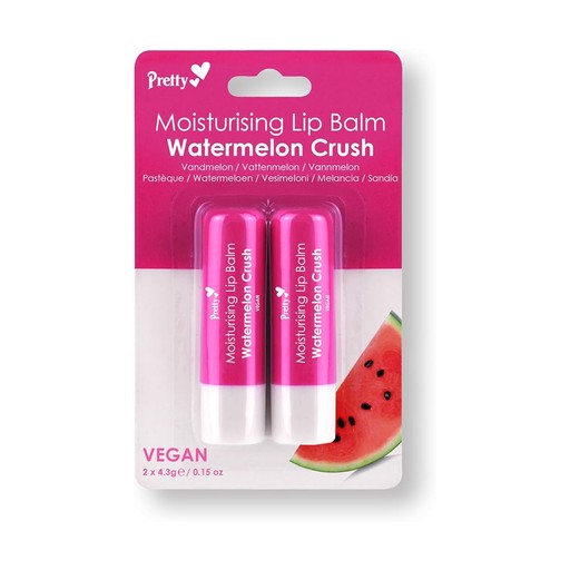 PRETTY Moisturising Lip Balm Watermelon Crush 2x4.3gr