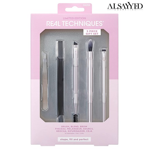 [79625042061] REAL TECHNIQUES SHARE THE GLOW EYEBROW SET BRUSH, BLEND, BROW