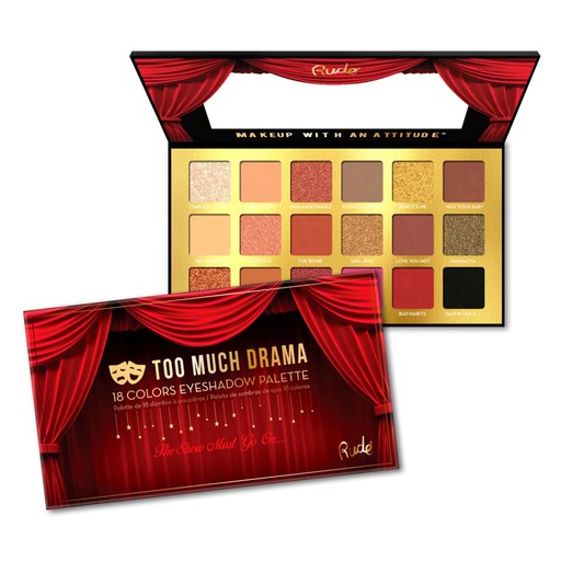 [88001] Rude Too Much Drama 18 Magnificent Colors Palette18 Color
