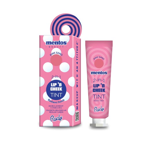 [38401] Rude X Mentos Lip'n Cheek Tint (Pink Sand)