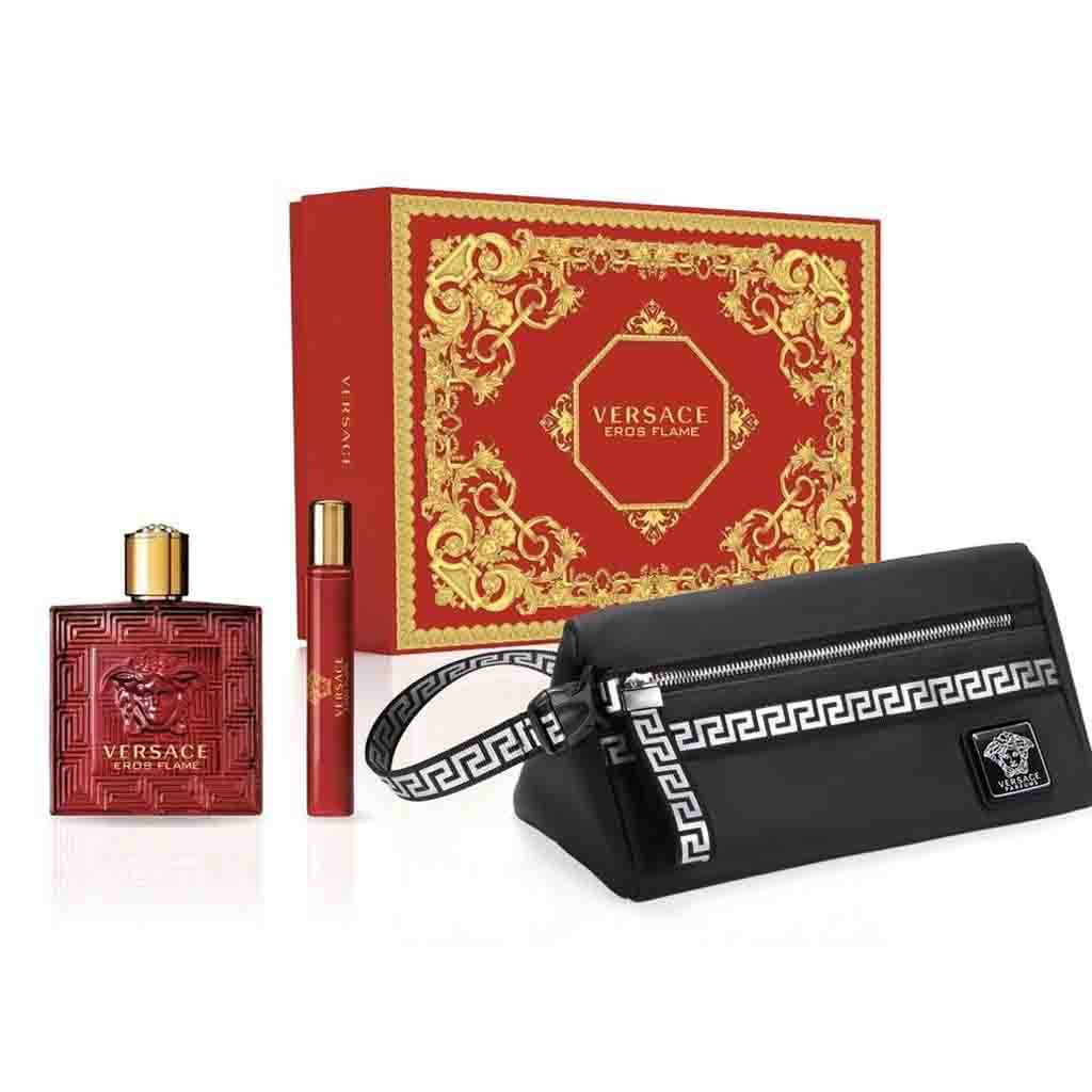 Versace Eros & Eros Flame セット 100ml VERSACE GIFT SET EROS FLAME EDP 100ML : Amazon.ae: Beauty
