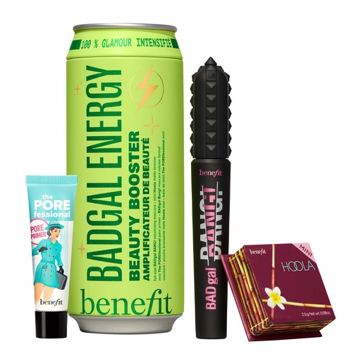 [602004159458] Benefit BADGAL Energy Mascara, Pore Primer and Bronzer Set