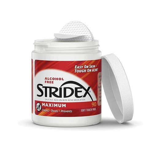 Stridex Med Pads Size 90ct ستريديكس مسحات قطنيه للتحكم في حب الشباب 90 قطعه