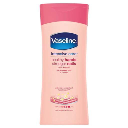 Vaseline Intensive Care Healthy Hands Stronger Nails Body Lotion | فازلين لوشن للجسم والاظافر واليدين