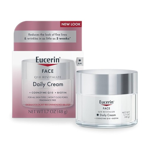 Eucerin Q10 Anti-Wrinkle Sensitive Skin Creme - 48gكريم الوجه بتركيبة Q10 المضاد للتجاعيد من يوسرين 48 مل