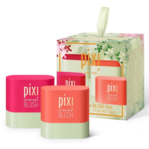 Pixi Beauty On-the-Glow Mini Blush Duo Holiday Ornament Gift Set