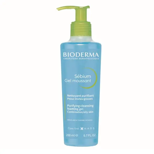 Bioderma Sébium Gel Moussant 200ML | بيوديرما جل التنظيف الرغوي للبشرة الدهنية 
