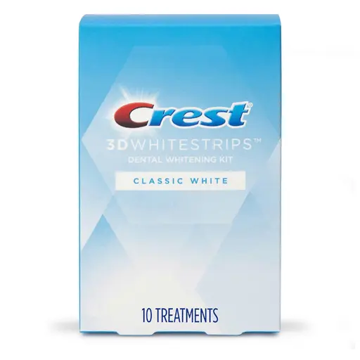  Crest 3D White Whitestrips Classic White Teeth Whitening Kit,  10 Treatments (20 Strips 10 Upper 10 Lower)