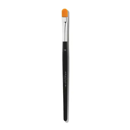 Anastasia Beverly Hills #18 Brush - High-Performance Synthetic Flat Tapered Brush for Seamless Concealing and Cream Makeup Application