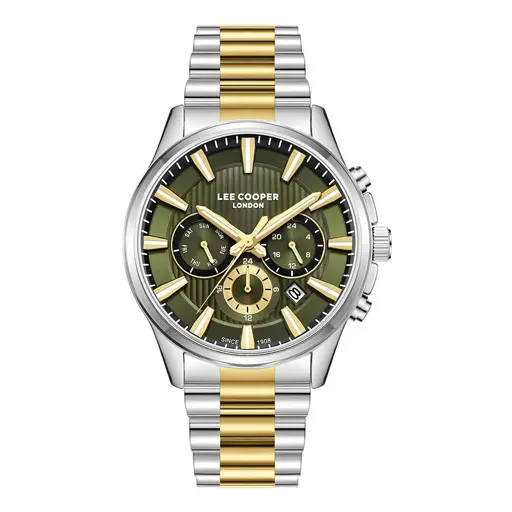 LEE COOPER Dual Time Two Tone Metallic Bracelet - LC08216.270 Men Watch