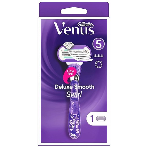 Gilette Venus Swirl - Extra Smooth Razor Blade, Device & Blade - Pack of 1